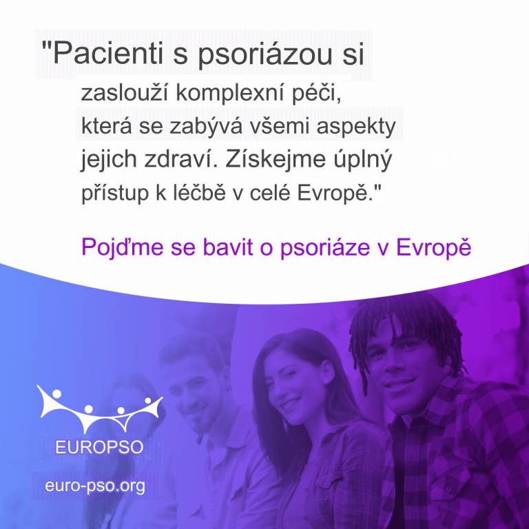 Úplný přístup k léčbě lupenky v celé Evropě